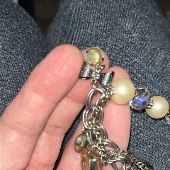 Vintage Betsey Johnson Black Cat Charm Bracelet - Picture 4 of 4